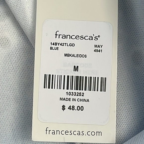 NWT Blue Rain Francescas Ava Kaleidoscope Print Trouser Shorts Blue Vacation M - Picture 13 of 15